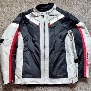 Ghost Racing Motorcycle Jacket‎ 2XL Touring Padded Armor Black Gray Red NWOT